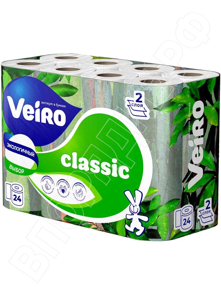 Туал.бум."Veiro" 5С224 Classic 2сл. 17,5м (3) 24рул/уп