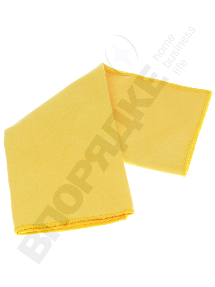 Салфетка замшевая желтая 35*35 1шт