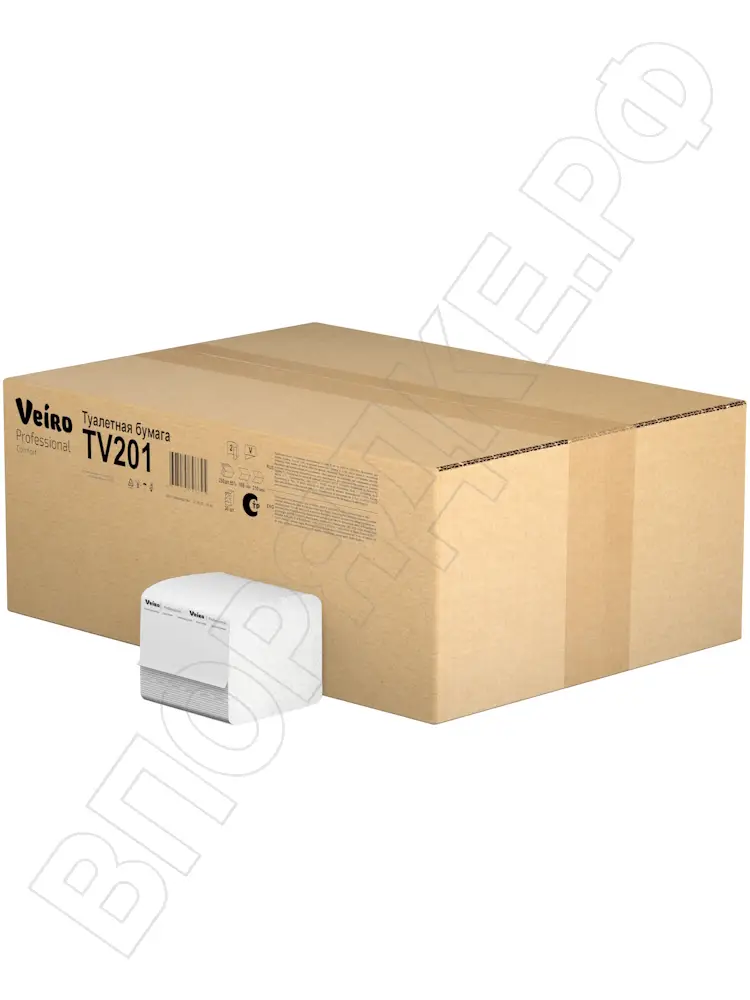 Туал.бум."Veiro" TV201 листовая V-сложение comfort 2 сл. 250л/уп
