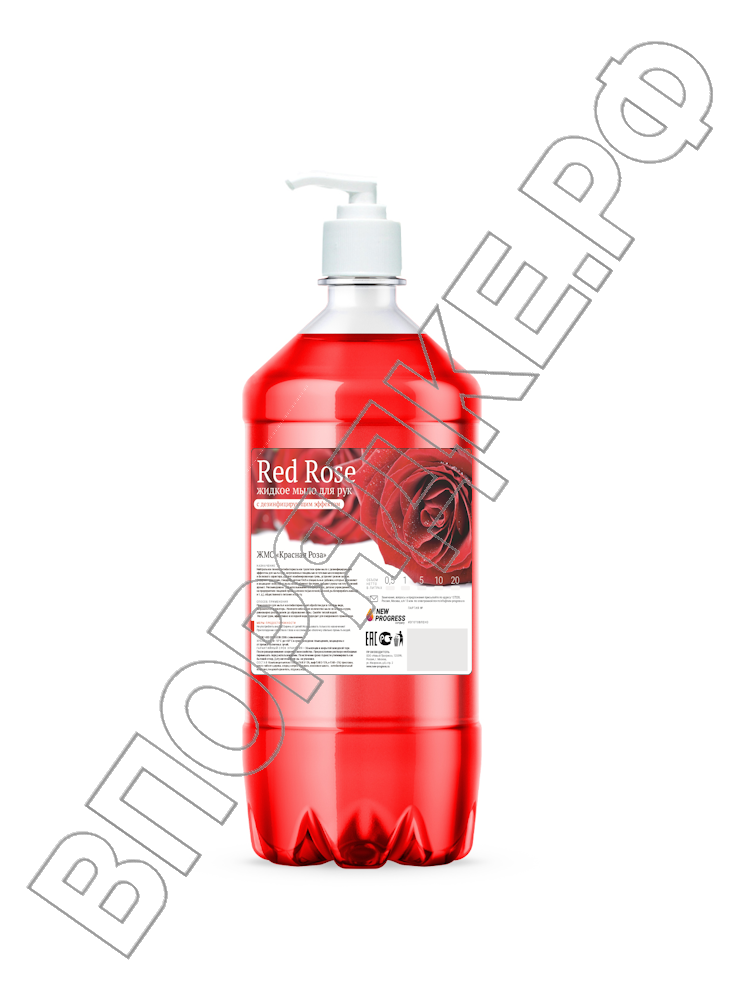 ЖМС "Red Rose" мыло с триклозаном 1л дозатор