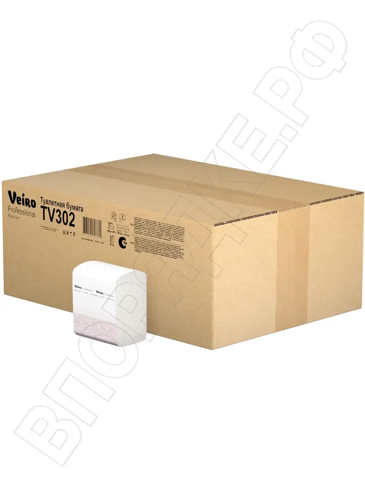 Туал.бум."Veiro" TV302 V-сложение premium 2 сл. 250л/уп