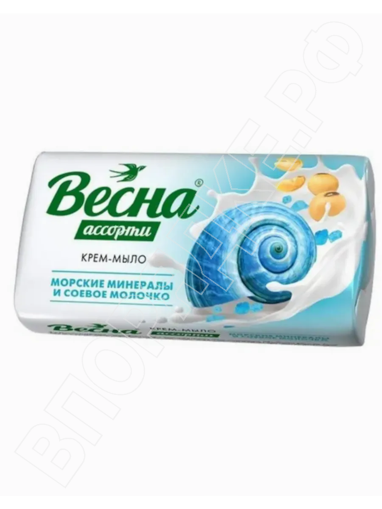 Мыло туалетное "ВЕСНА" ассорти (морские минералы/ соевое молочко) 90г