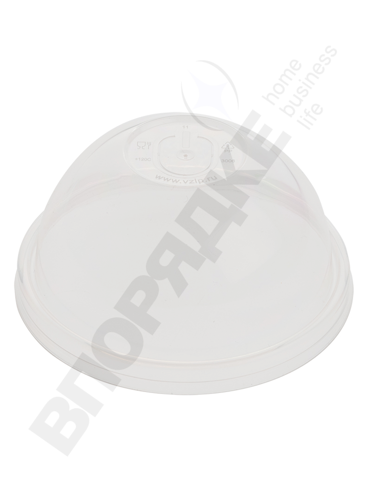 Крышка д/стакана купольная "Bubble Cup" 3006П ПЭТ с отверстием d-90мм ВЗЛП 50шт/уп