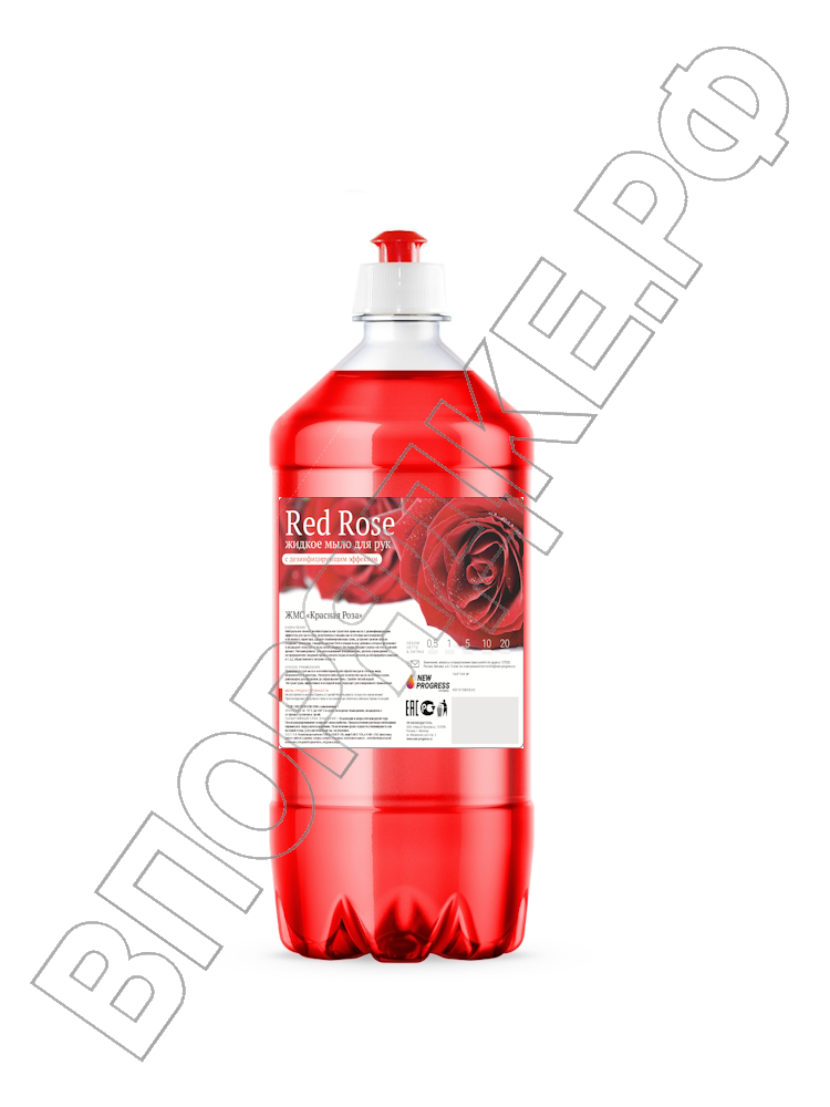 ЖМС "Red Rose" мыло с триклозаном 1л пуш-пул
