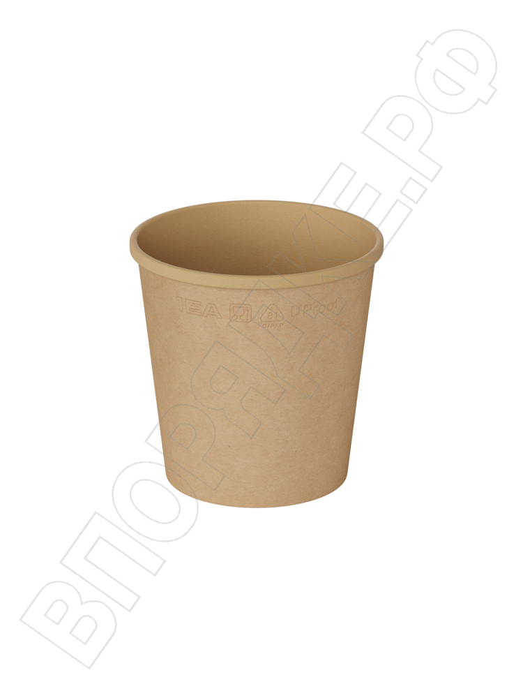 Контейнер д/супа OneBowl UP bottom "1EA" крафт 520мл (550) 25шт/уп