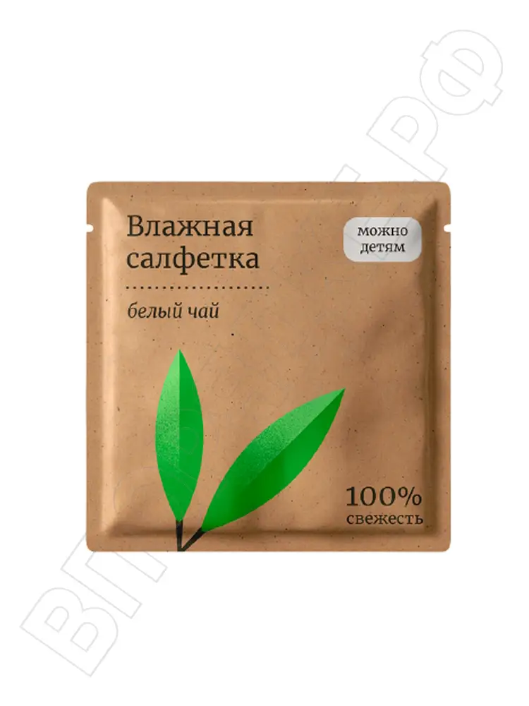 Влажная салфетка 6х6 "ПК СтудиоПак" крафт, белый чай 1шт
