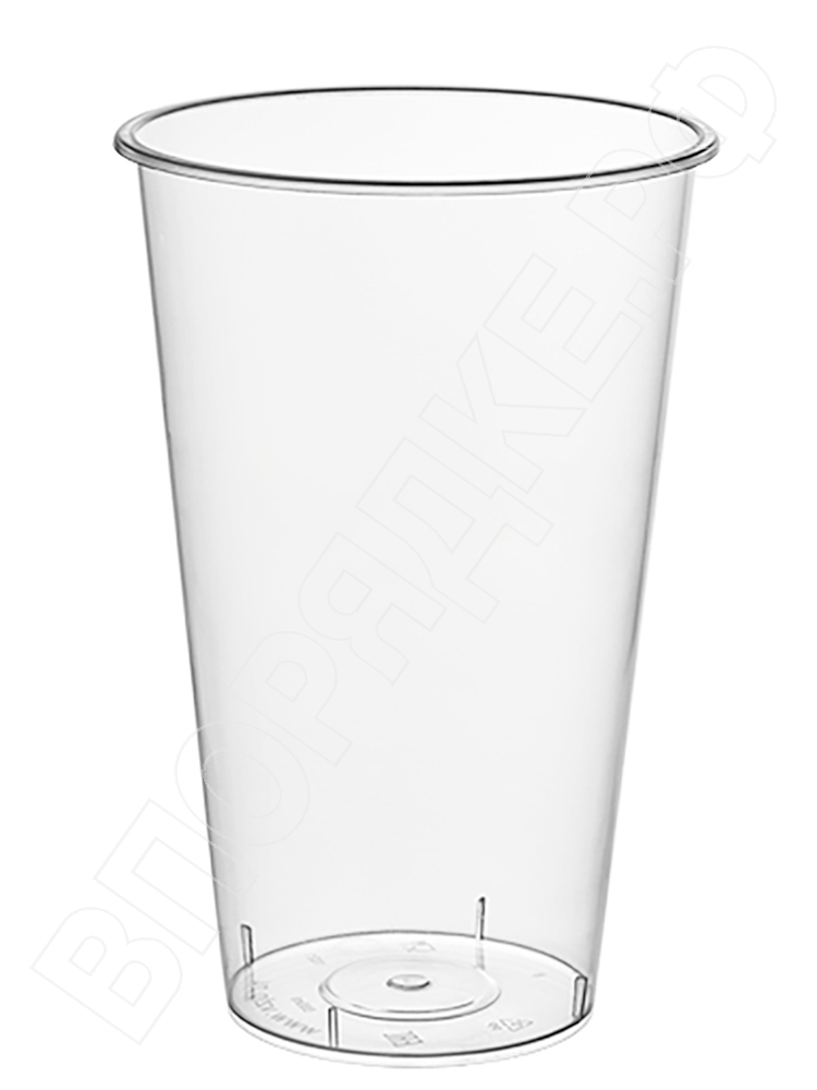 Стакан ПЭТ 500мл "Bubble Cup" глянцевый 3006П ВЗЛП 20шт/уп