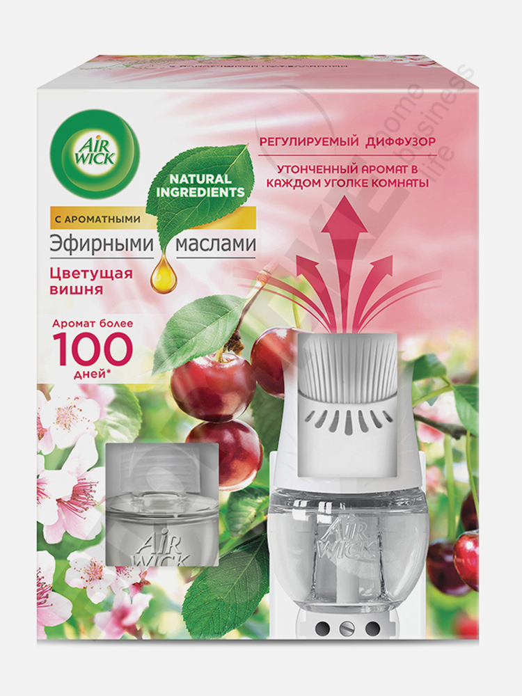 Диффузор аромамасел "AirWick" (комплект) Цветущая вишня 1шт