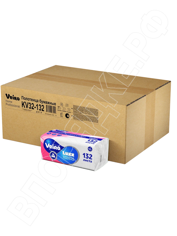Полотенца "Veiro" KV32-132 professional home 2сл, 1уп/132л