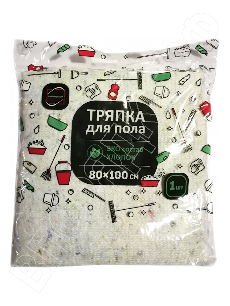 Тряпка для пола ХПП 80*100 "КонтинентПак" 1шт