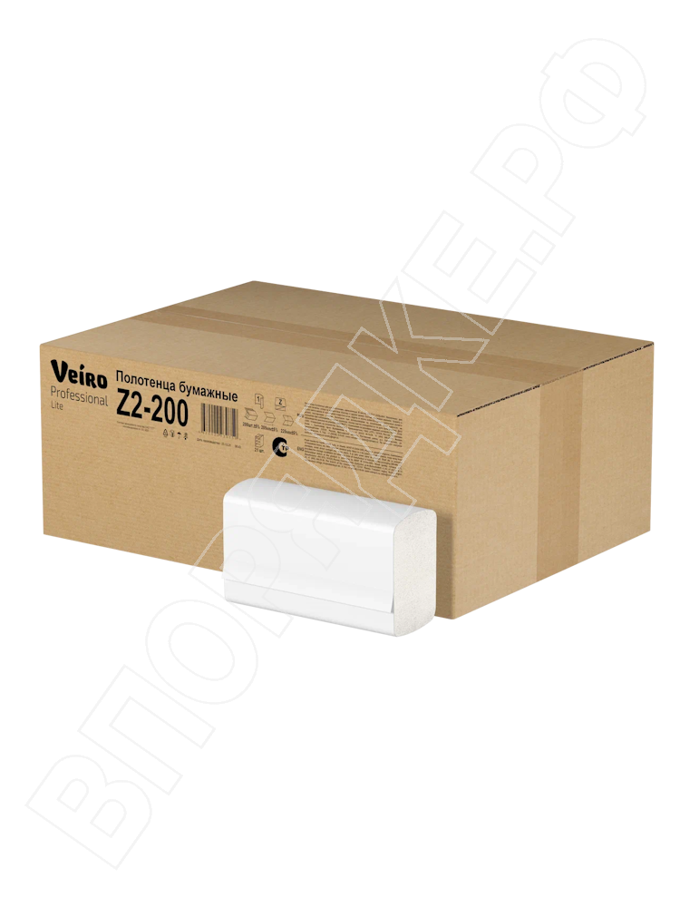 Полотенца Z-сложение "Veiro" Z2-200 comfort 1сл 200л/1уп