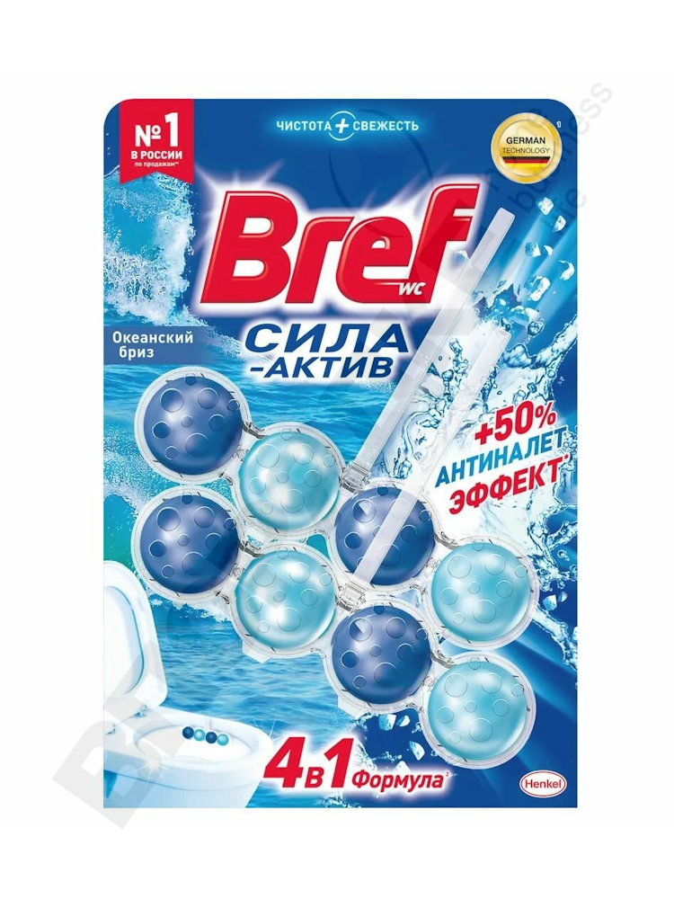 Блок туалетный подвесной "BREF" Двойной, Океанский бриз 2х50г