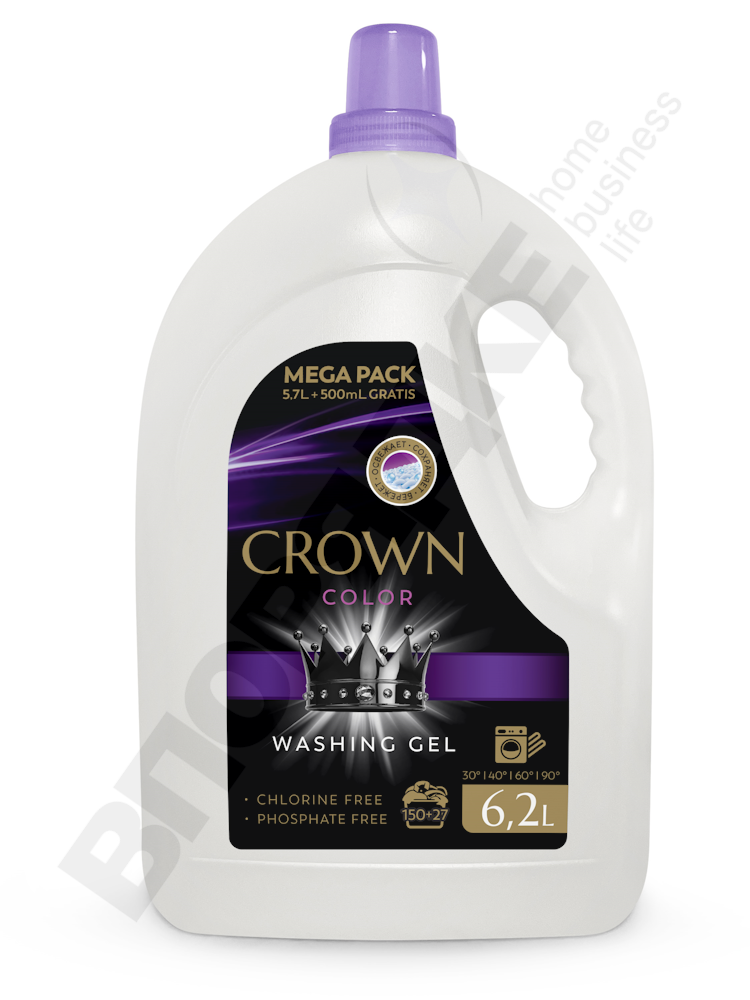 Средство д/стирки гель "Crown" Color д/цветного 6,2л