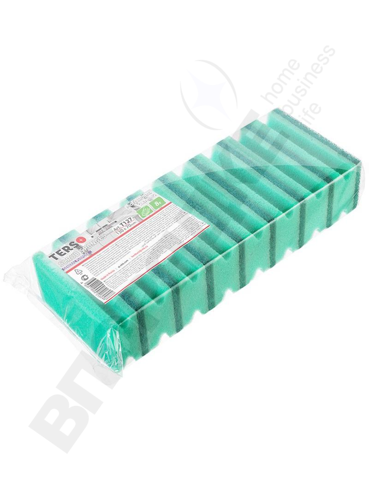 Губка д/клининга TERSO 760 130х70х45 зеленая 8шт/уп