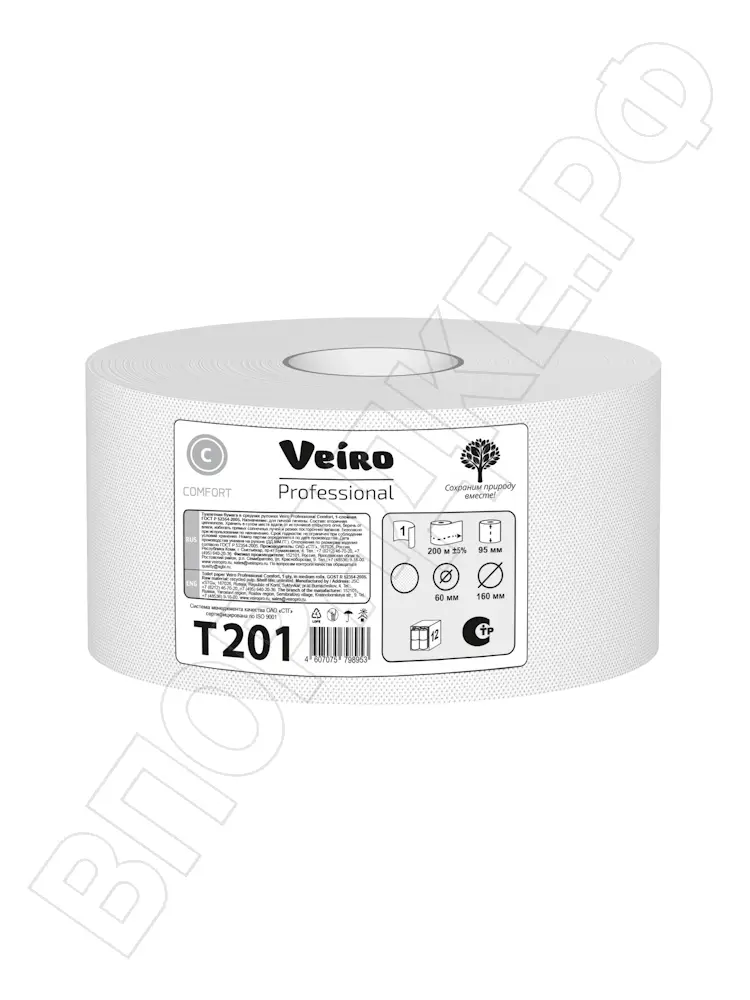 Туал.бум."Veiro" Т201 comfort 1 сл. 1 шт 200 метров